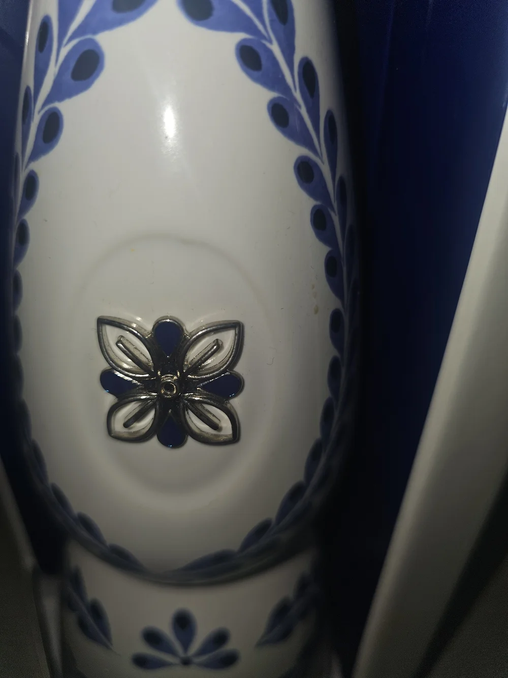 Clase Azul Blue & White Decorative Ceramic Bottle Vase